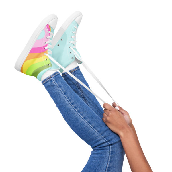 women high top canvas shoes colourfiles colourful prints