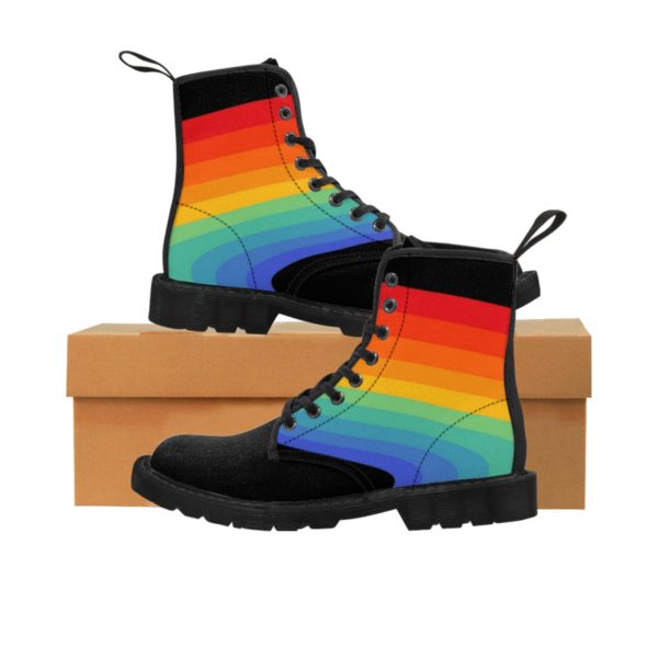 roller rink rainbow chunky sole canvas boots colourfiles jjbright