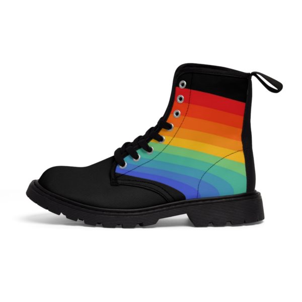 roller rink rainbow chunky sole canvas boots colourfiles jjbright