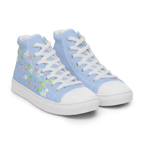 women's high top canvas shoes with flowers colourfiles