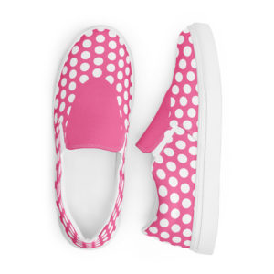 Pink & Dots / Women’s Slip-On Canvas Shoes